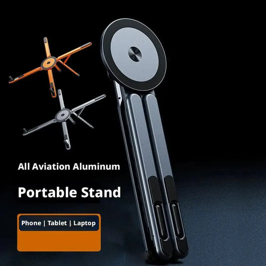 3-in-1 Aluminium laptop stand With Magnetic Phone holder