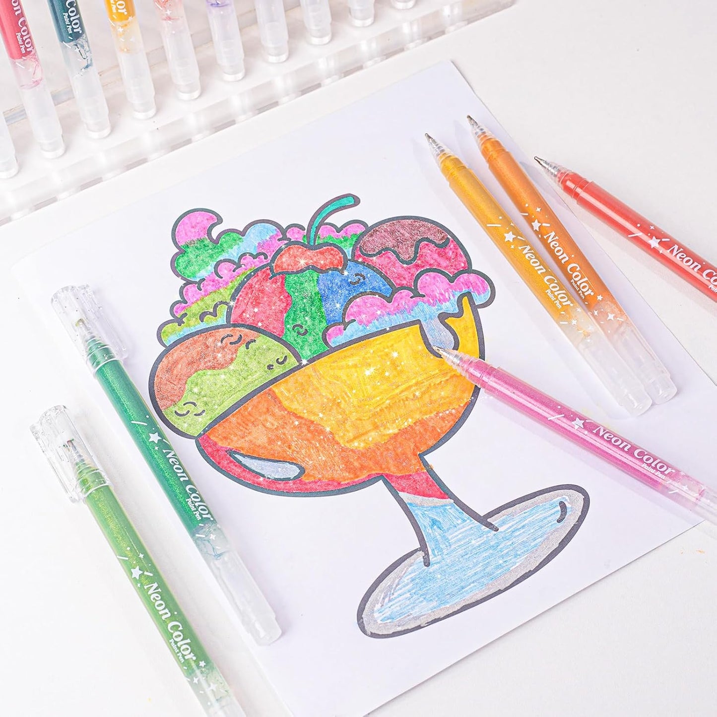 Vibrant Glitter Gel Pen Collection
