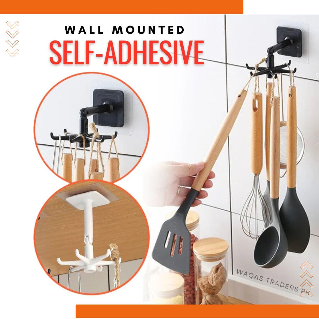 360° Rotation Self-Adhesive Hook Kitchen Bathroom