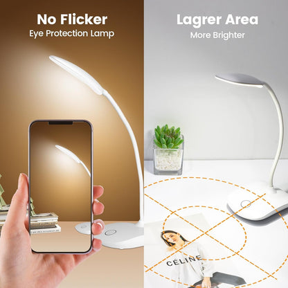 Portable Touch Control LED Desk Lamp – USB Rechargeable