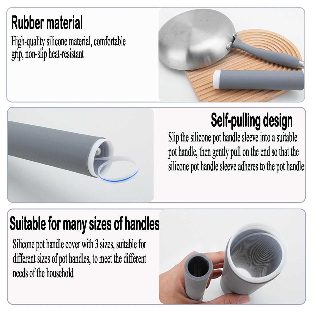 Silicone Pot Handle Grip Heat Insulation