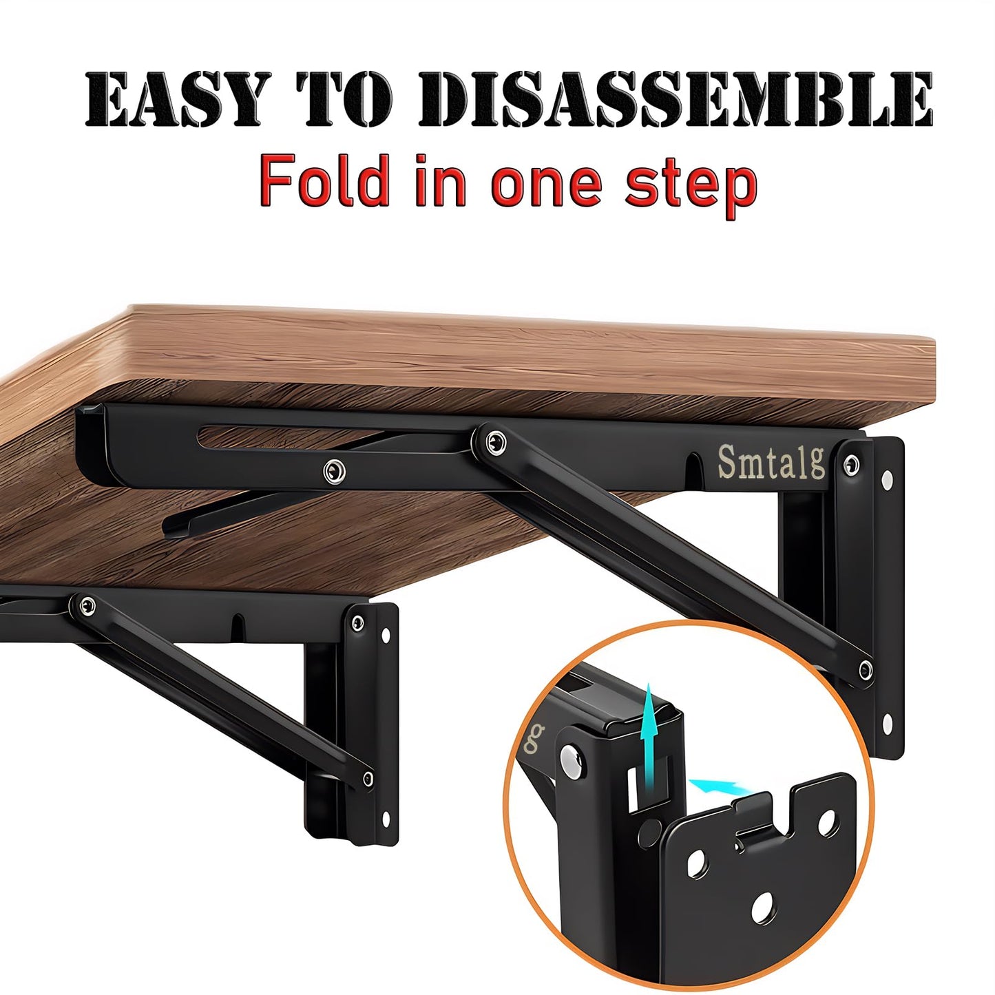 Heavy-Duty Foldable Wall Bracket Set