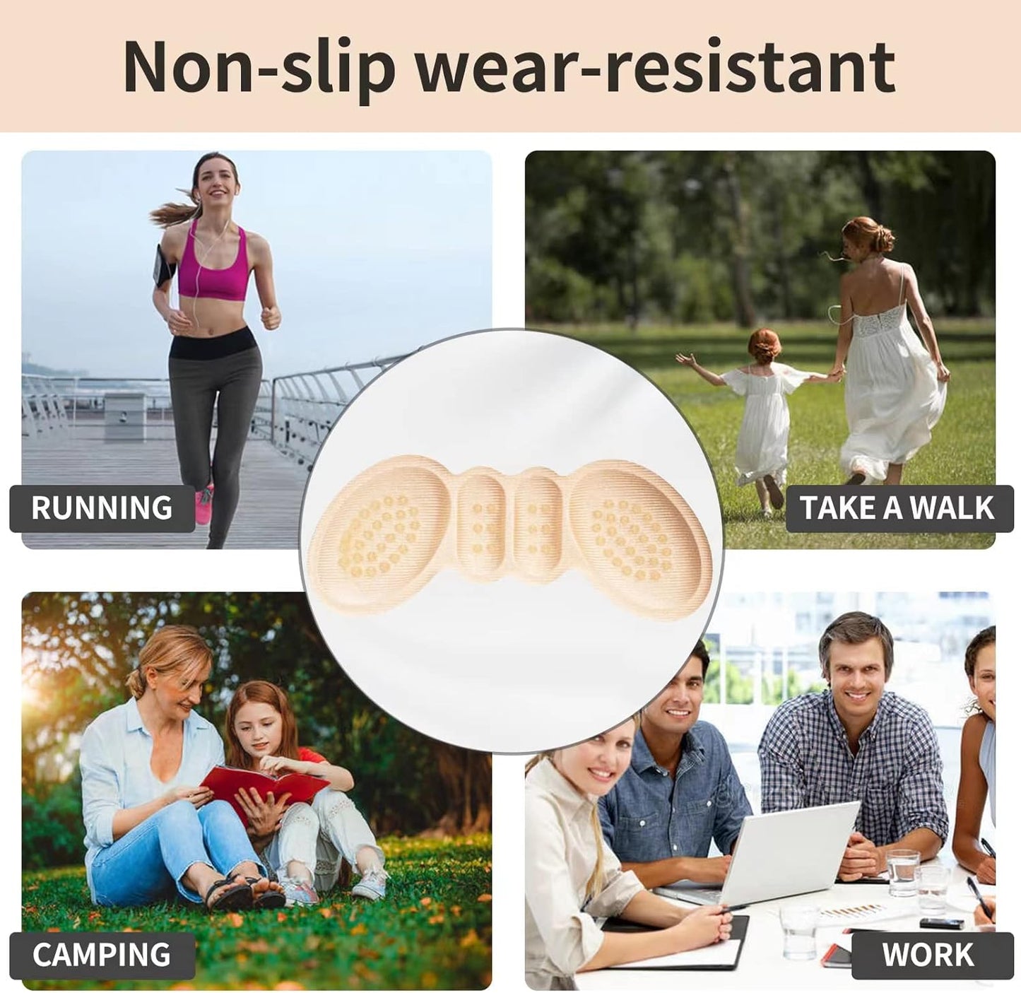 Heel Cushion Pads – 2 Pairs (4 pads)
