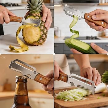 3 in 1 Stainless Steel Vegetable Peeler Knife