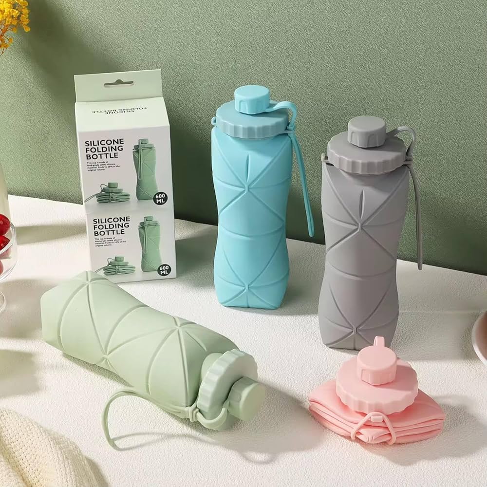 Foldable Silicone Water Bottle 600Ml