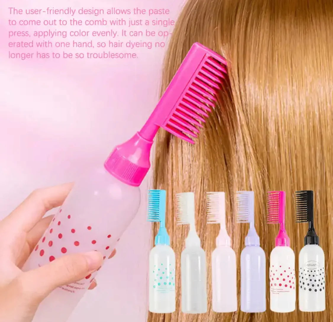 Professional Hair Dye Applicator Comb with Oil Bottle