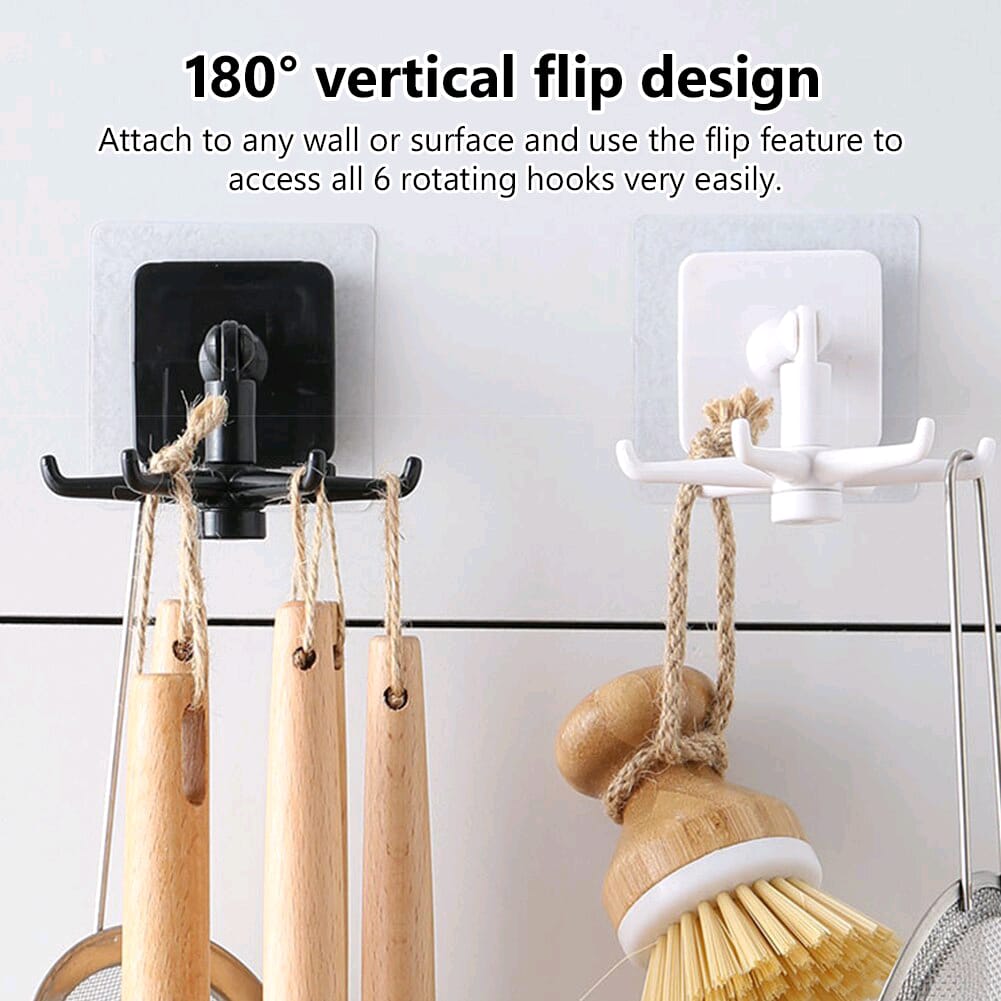 360° Rotation Self-Adhesive Hook Kitchen Bathroom