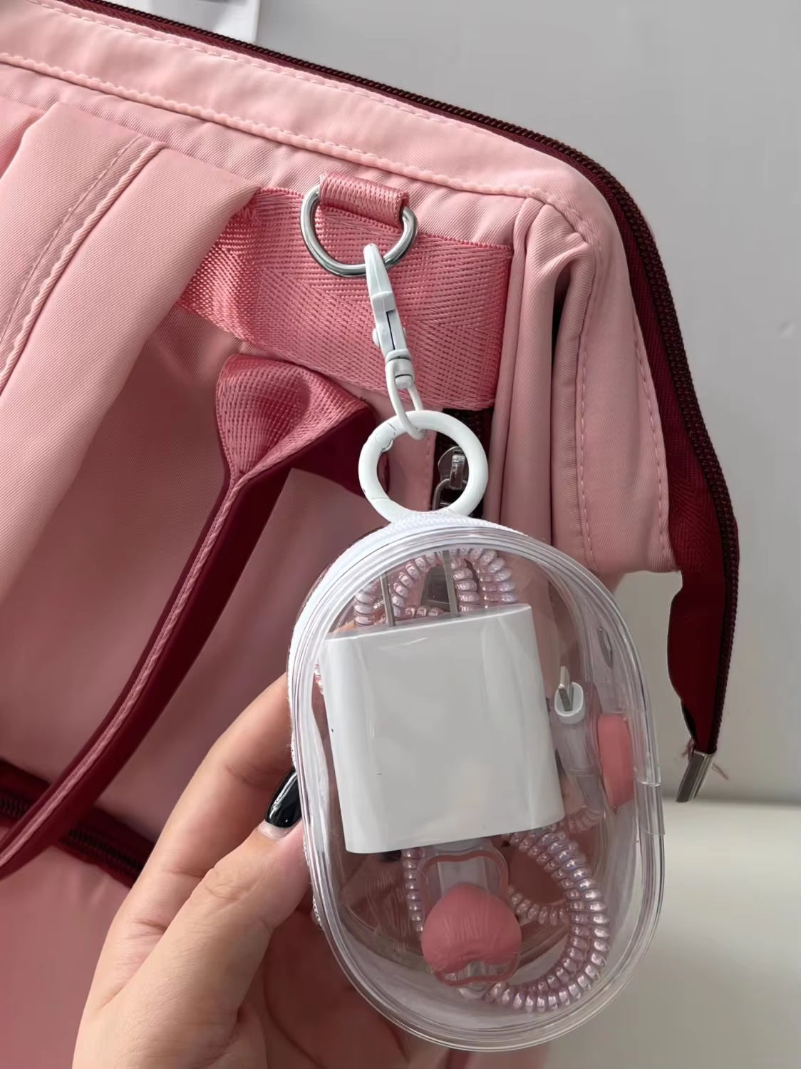 Smart Transparent Storage Bag With Keychain