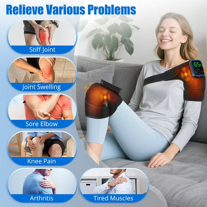 Rechargeable Knee Massager & Heat Support Belt