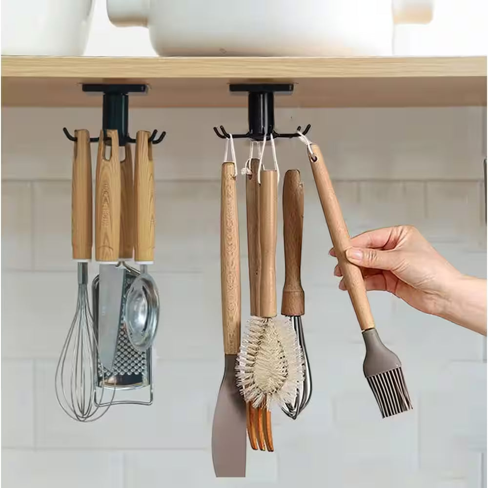 360° Rotation Self-Adhesive Hook Kitchen Bathroom