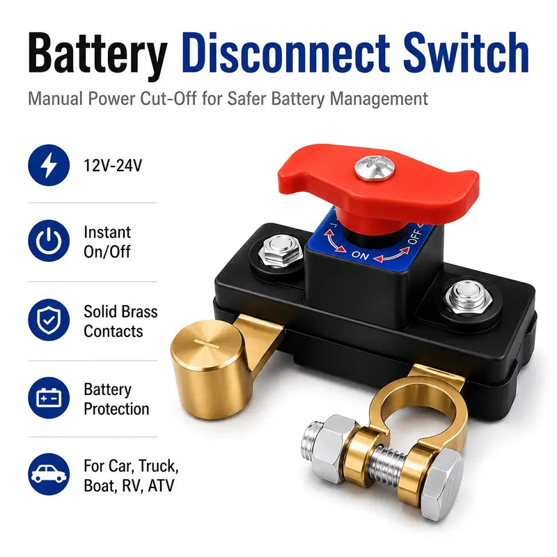 Anti-Theft Car Battery Isolator Lock