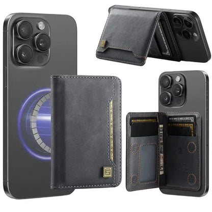 Premium Magnetic Leather Wallet With Mobile Stand