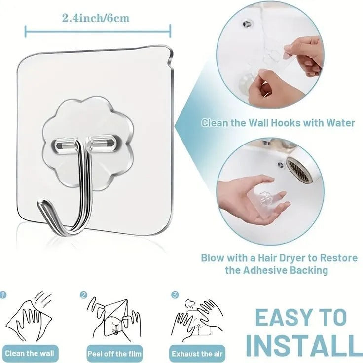 Multi-Purpose Self-Adhesive Wall Hook