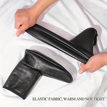 1 Pair Leather Socks