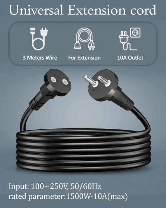2-Pin Power Extension Cable, Copper Wire
