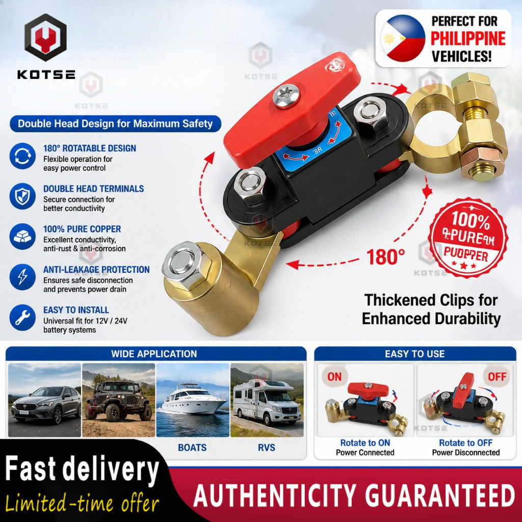 Anti-Theft Car Battery Isolator Lock